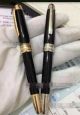 Fake Mont Blanc Meisterstuck Mini Rollerball Pen - Black With Gold Clip_th.jpg